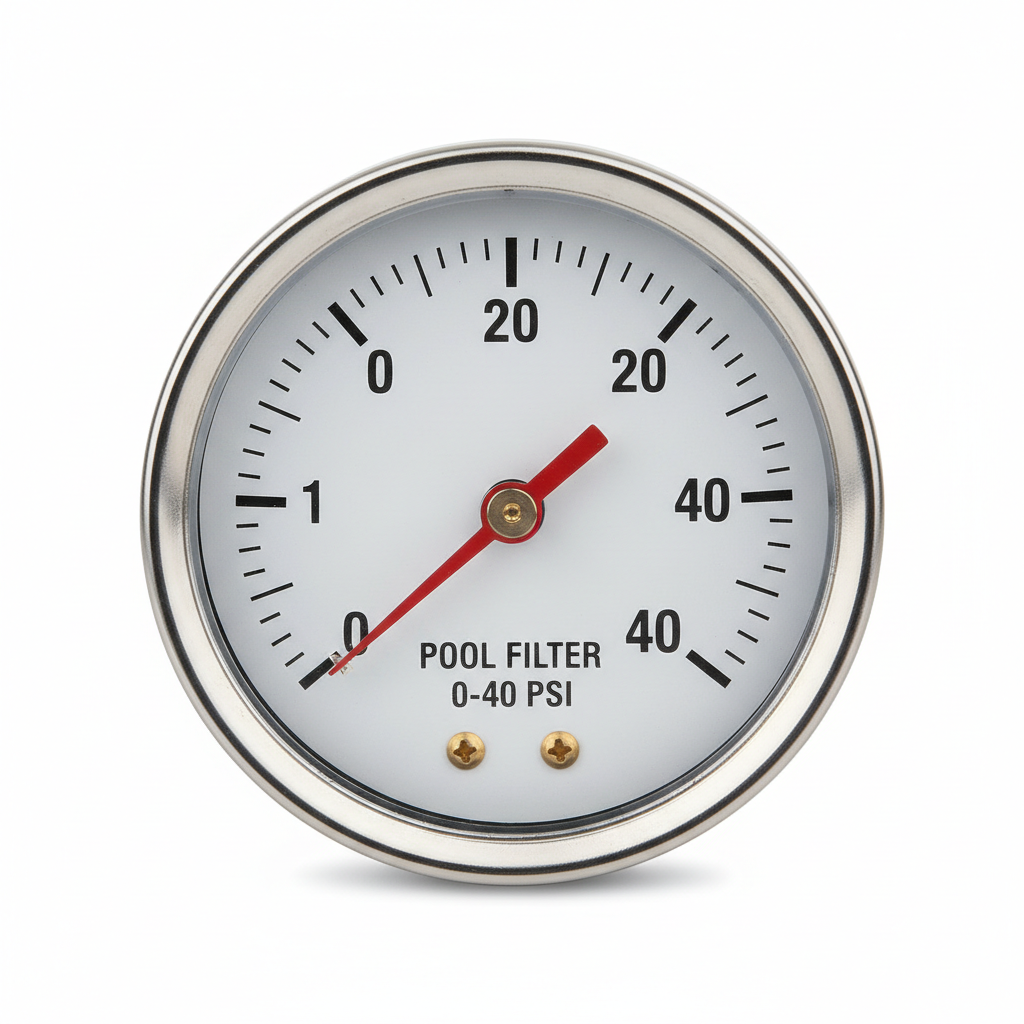 0-40 PSI Pool Filter Pressure Gauge