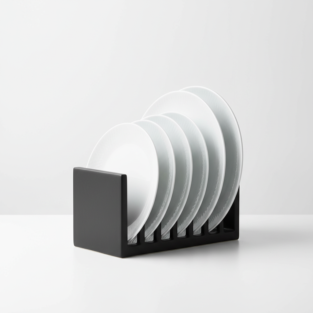 Ceramic Plate Rack Organizer