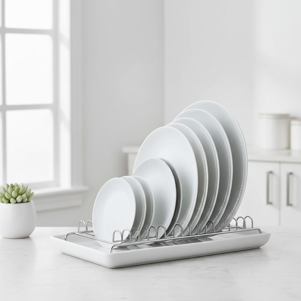 Ceramic Plate Rack Organizer