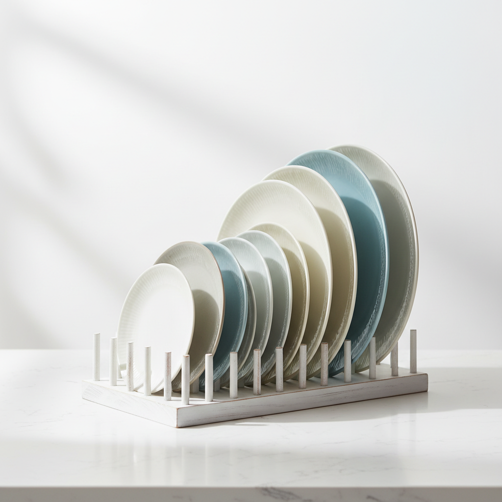 Ceramic Plate Rack Organizer