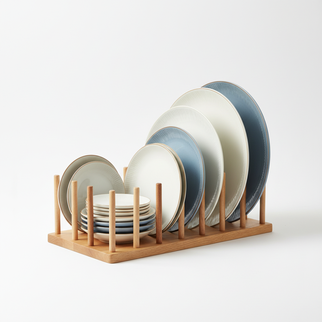 Ceramic Plate Rack Organizer