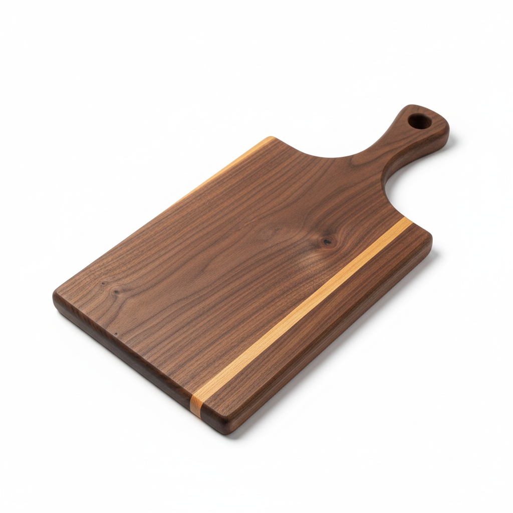 Handcrafted Wooden Cutting Board with Handle