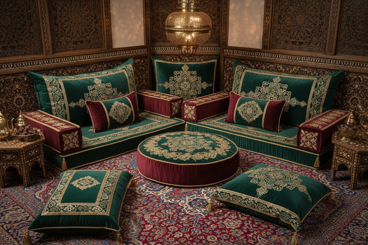 Luxury Arabic Majlis Floor Cushion Set
