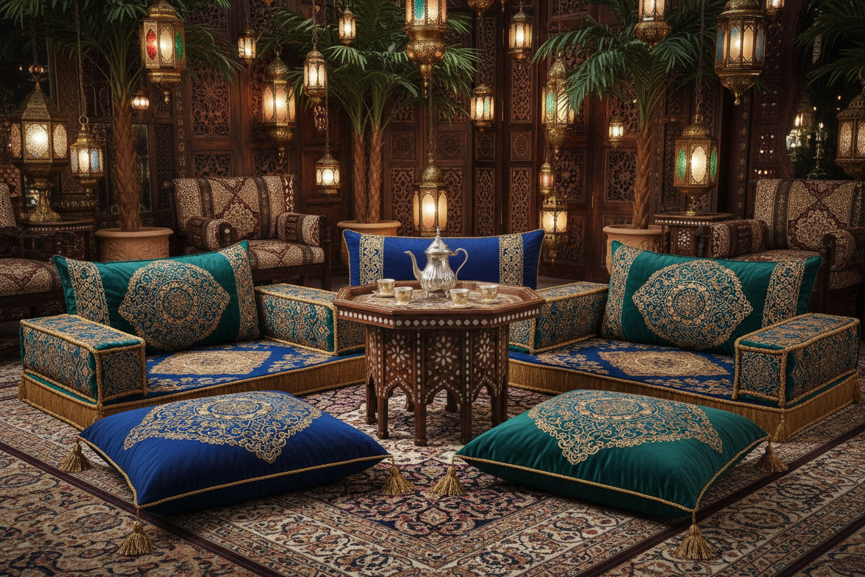 Luxury Arabic Majlis Floor Cushion Set
