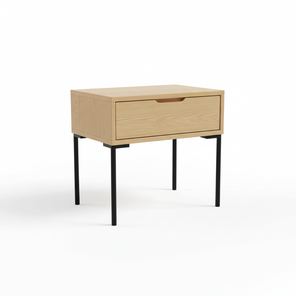 Minimalist Bedroom Nightstand with Drawer