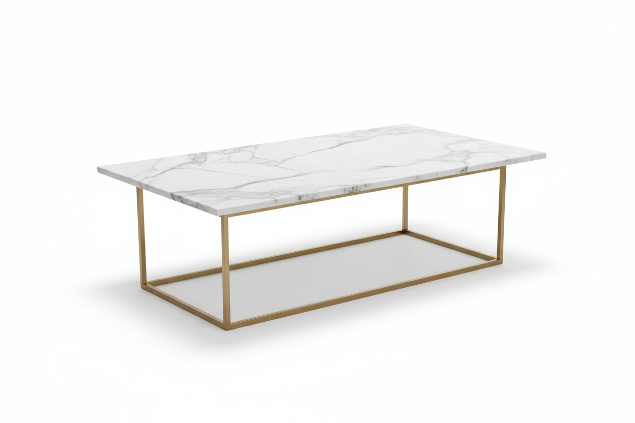 Modern Marble-Top Coffee Table