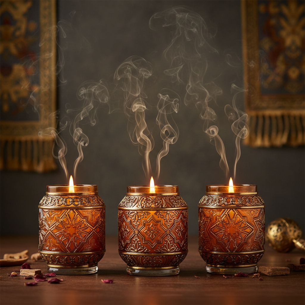 Scented Oud & Bakhoor Candle Set