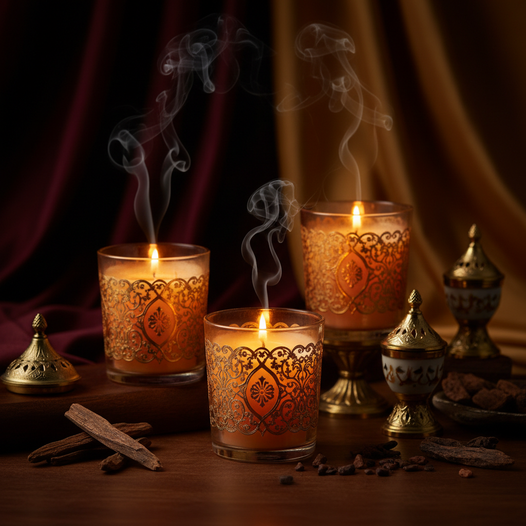 Scented Oud & Bakhoor Candle Set