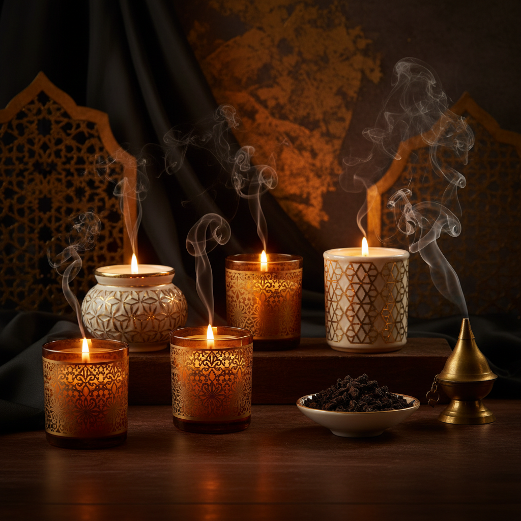 Scented Oud & Bakhoor Candle Set
