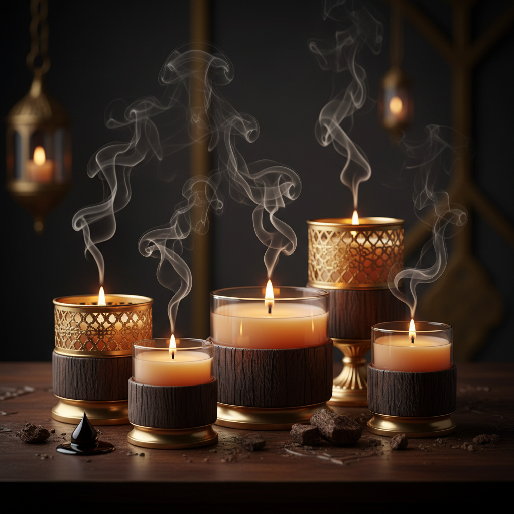 Scented Oud & Bakhoor Candle Set